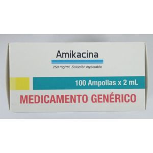AMIKACIN 500MG/2ML SOLUCION INYECTABLE X 100 AMPOLLAS